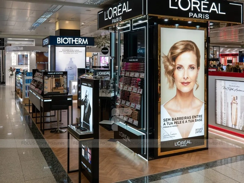 Biotherm Blue Skincare Counter and Wall Display