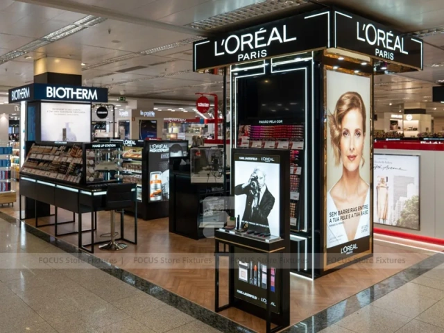 Biotherm Blue Skincare Counter and Wall Display