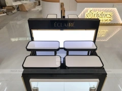 Black Beauty Kiosk Counter with Lightbox Panels
