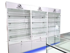 Black Beige Mobile Phone Store Display Wall