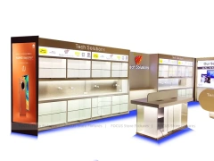 Black Beige Mobile Phone Store Display Wall