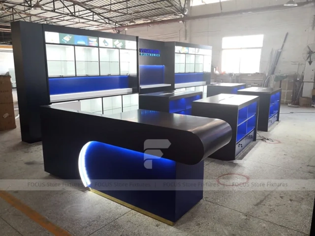 Black Blue Smart Electronics Wall Display