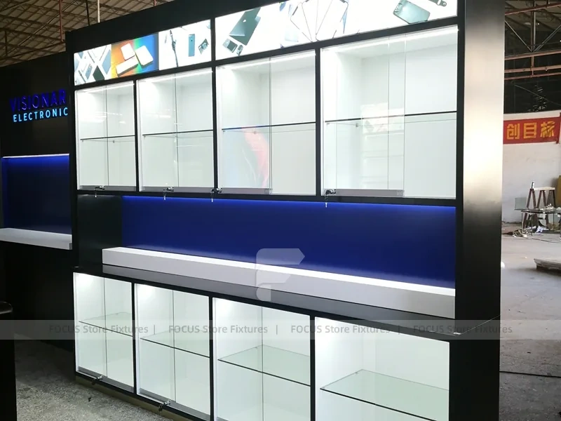 Black Blue Smart Electronics Wall Display