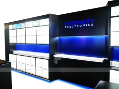 Black Blue Visionary Electronics Wall Display
