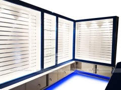Black Blue Visionary Electronics Wall Display