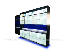 Black Blue Visionary Electronics Wall Display