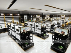 Black Cosmetics Display Store with Island Counters