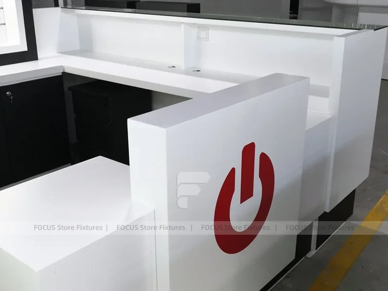 Black Drawer Phone Service Counter Cabinet