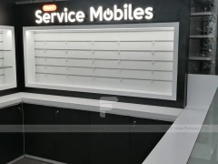 Black Drawer Phone Service Counter Cabinet