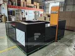 Black Drop Mobile Phone Kiosk With Green LED