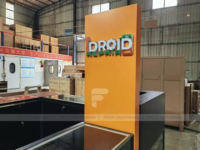 Black Drop Mobile Phone Kiosk With Green LED