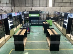Black Glass Mobile Accessories Wall System
