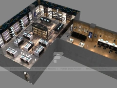 Black Glass Mobile Electronics Store Layout