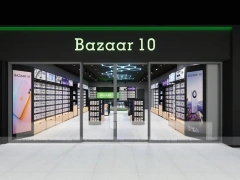 Black Green Mobile Accessories Store Interior
