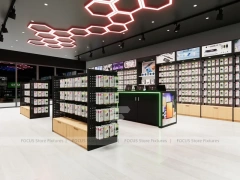 Black Green Mobile Accessories Store Interior