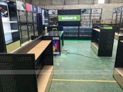 Black Green Phone Repair Kiosk Counter Set