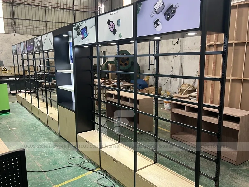 Black Green Phone Repair Kiosk Counter Set