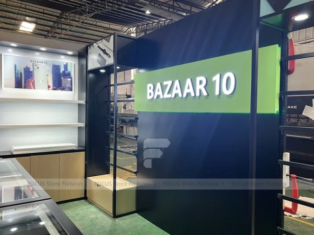 Black Green Phone Repair Kiosk Counter Set