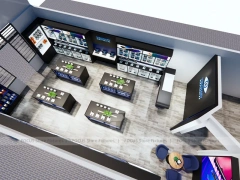 Black Mobile Electronics Store Floor Plan