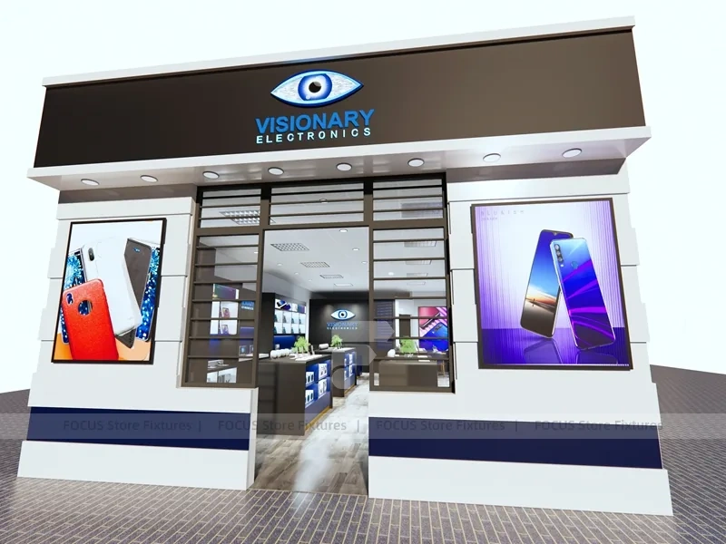 Black Mobile Electronics Store Floor Plan
