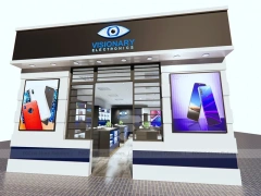 Black Mobile Electronics Store Floor Plan