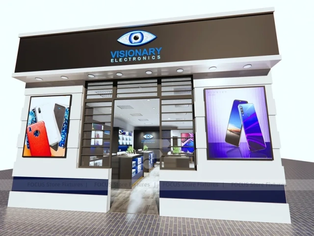 Black Mobile Electronics Store Floor Plan