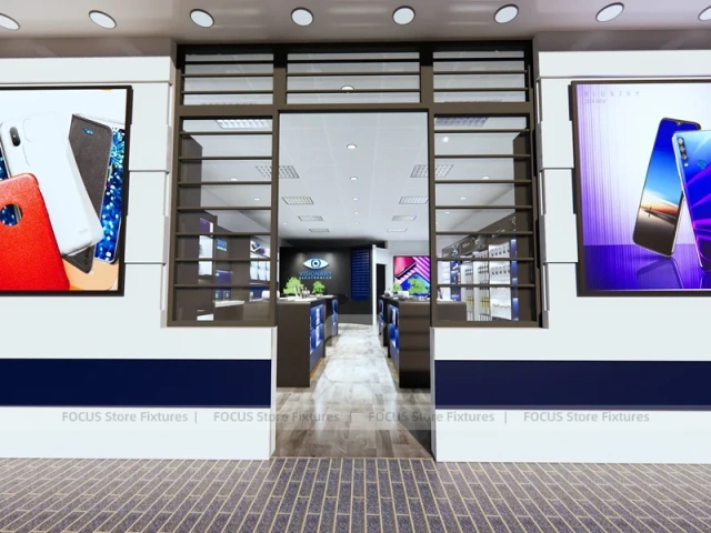 Black Mobile Electronics Store Floor Plan