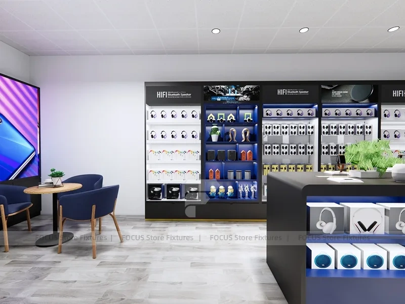 Black Mobile Electronics Store Floor Plan