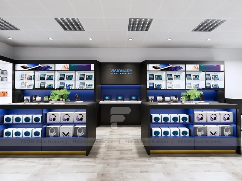 Black Mobile Electronics Store Floor Plan