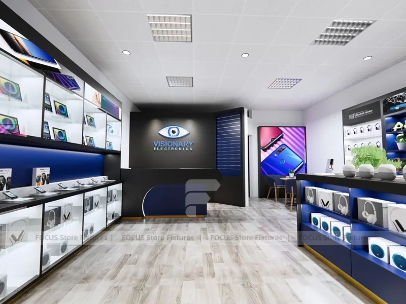 Black Mobile Electronics Store Floor Plan
