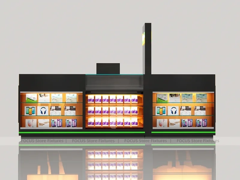 Black Mobile Phone Mall Kiosk Display