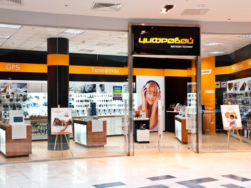 Black Orange Mobile Phone Storefront