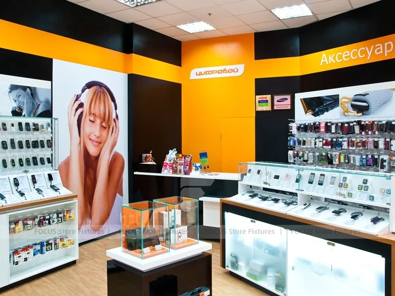Black Orange Mobile Phone Storefront