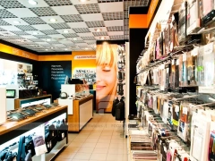 Black Orange Phone Accessories Wall Display