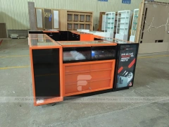 Black Orange Phone Repair Service Kiosk