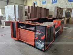Black Orange Phone Repair Service Kiosk