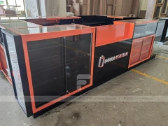 Black Orange Phone Repair Service Kiosk