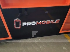 Black Orange Phone Repair Service Kiosk