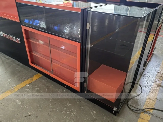 Black Orange Phone Repair Service Kiosk