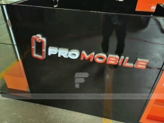 Black Orange Phone Repair Service Kiosk