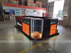 Black Orange Phone Repair Service Kiosk