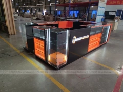 Black Orange Phone Repair Service Kiosk