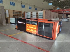 Black Orange Phone Repair Service Kiosk