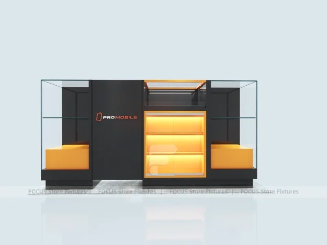 Black Orange Phone Slatwall Display Panel
