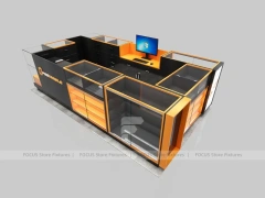 Black Orange Phone Slatwall Display Panel