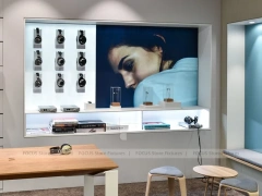 Black Premium Audio Electronics Demo Counter