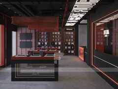 Black Red Delta Mobile Storefront Fixture
