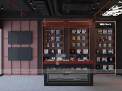 Black Red Delta Mobile Storefront Fixture