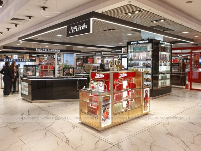 Black Red Fragrance Department Store Counter
