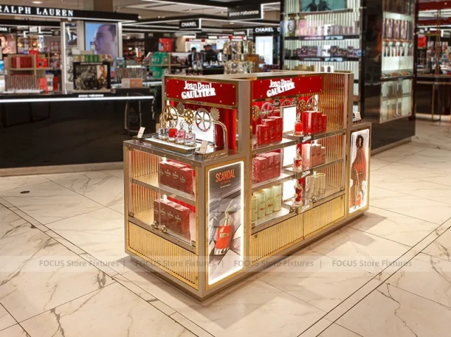 Black Red Fragrance Department Store Counter